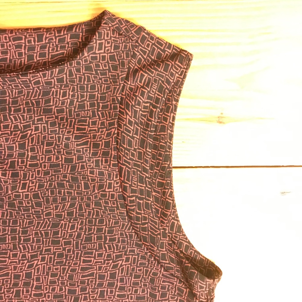 Mossimo Brown Black Geometric Dress, EUC, S - Picture 5 of 15